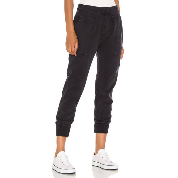 James Perse Pants & Jumpsuits James Perse Cord Mixed Media Pant In Black Poshmark